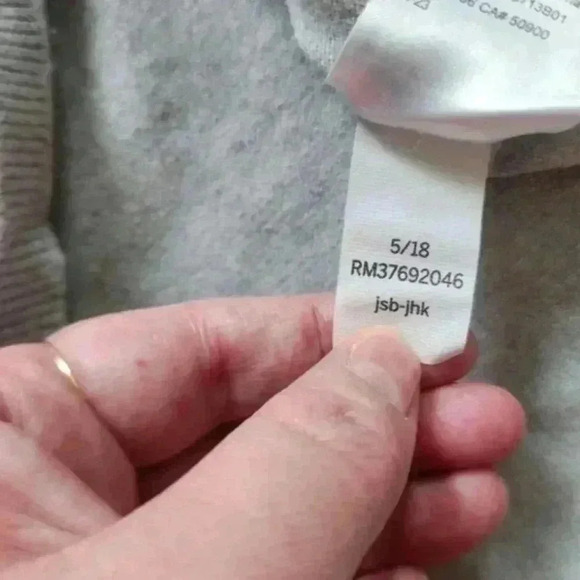 Tommy Hilfiger Sweater Grey Black Polkadot  Cotton V Neck Fitted Women's Small - Picture 9 of 9